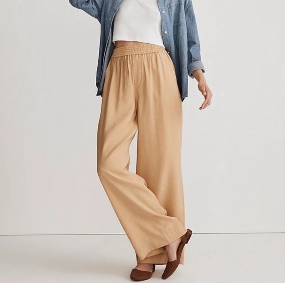 NWOT Madewell The Carley Wide-Leg Pant in Softdrape - XS and 2X - Tan